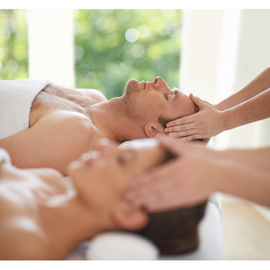 Couples 60 Min Massage with wine or mimosa