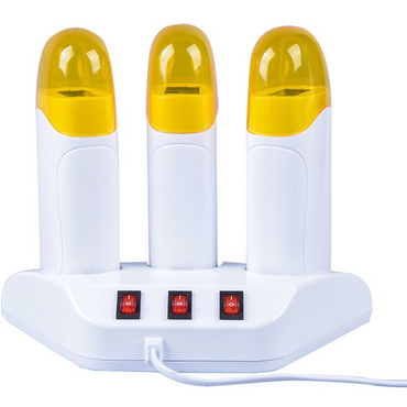 Roll -On Wax Heater (Triple Base - 110V) - White/Yellow